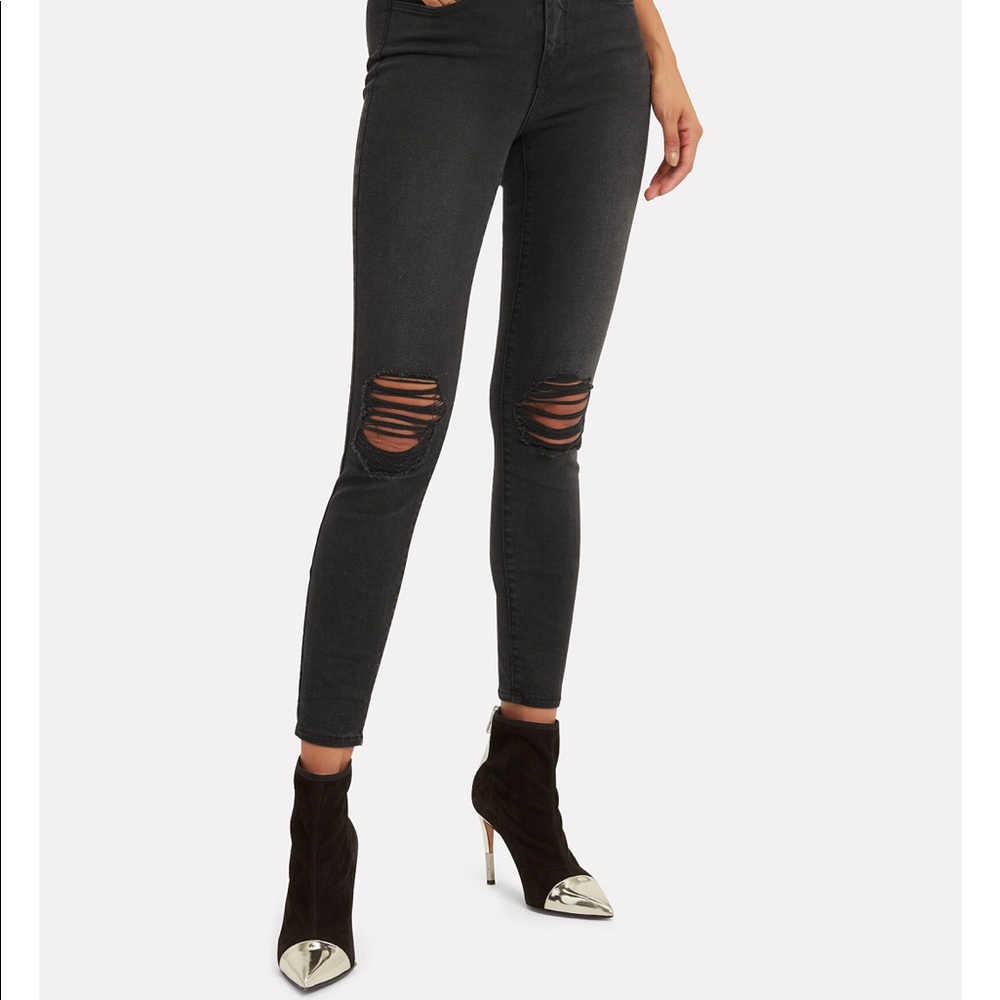 L'AGENCE
Margot Distressed Skinny Jeans dark grey (black) US 25